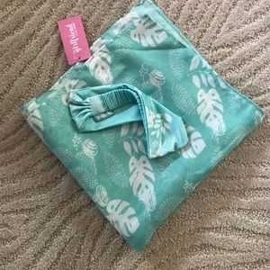 Pretty printed sarong and headband set